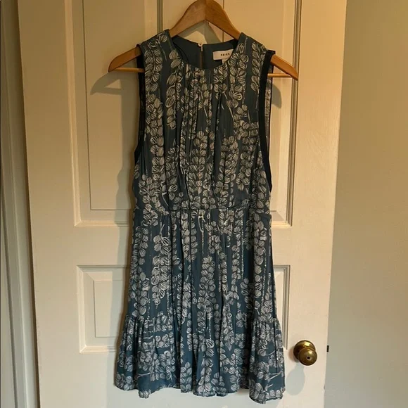 Reiss Blue Pleated Tiered Sundress Reiss Blue Pleated Tiered Sundress